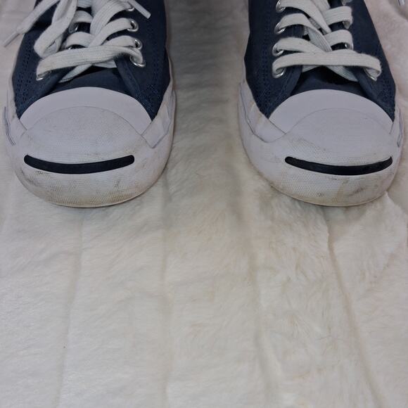 Converse Jack Purcell Men's 10 Blue Low Top Sneakers Classic Cork Insole Shoes - Picture 2 of 15